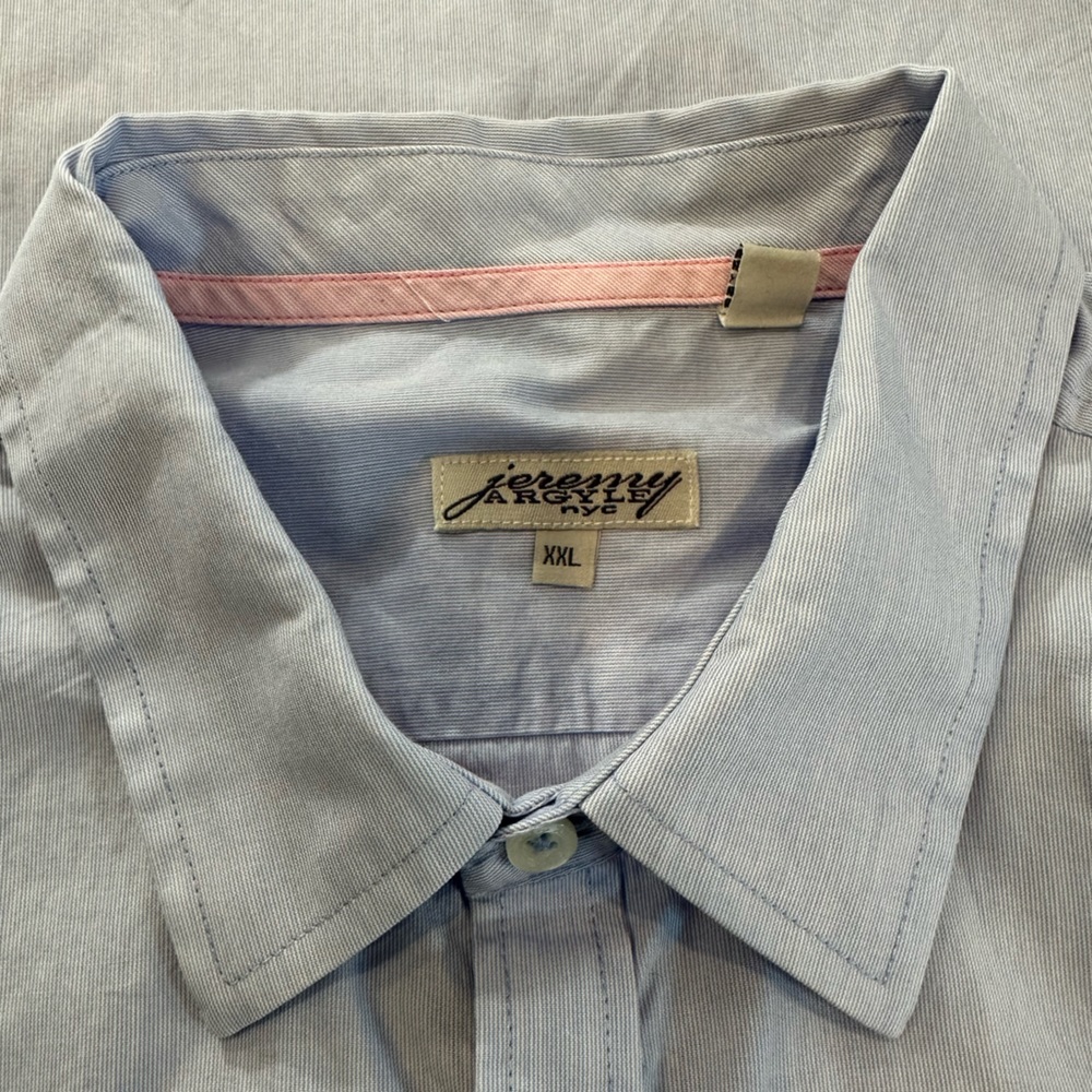 jeremy ARGYLE nyc | Men's Dress Shirt | Traditional Blue | XXL